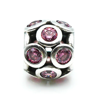 PANDORA Whimsical Lights Sterling Silver Charm With Salmon Zirconia