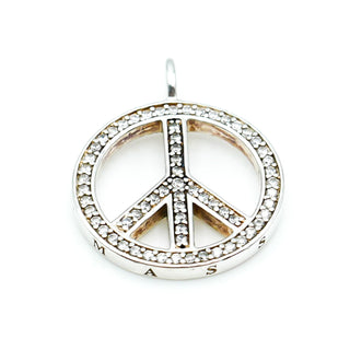 THOMAS SABO Peace Sign Sterling Silver Charm Pendant