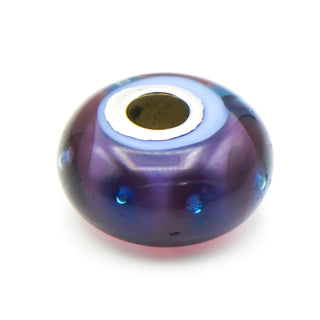TROLLBEADS Purple Bubbles Glass Bead Sterling Silver Charm