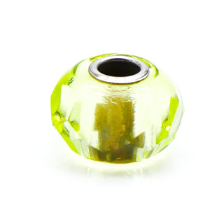 TROLLBEADS Green Prism Glass Bead Sterling Silver Core Charm