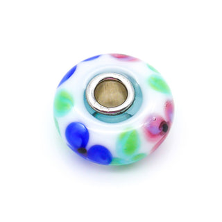 TROLLBEADS French Anemone Glass Bead Sterling Silver Core Charm