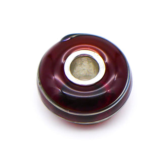 TROLLBEADS Golden Thread Brown Glass Bead Sterling Silver Core Charm