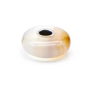 TROLLBEADS Pink Striped Agate Gemstone Bead Sterling Silver Core Charm