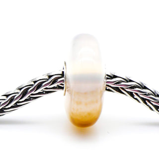 TROLLBEADS Pink Striped Agate Gemstone Bead Sterling Silver Core Charm