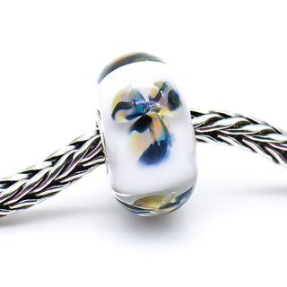 TROLLBEADS Desert Flower Glass Bead Sterling Silver Core Charm