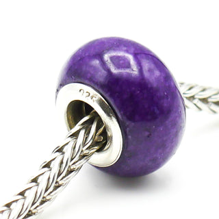 GEMS ON VOGUE Purple Quartz Bead With Sterling Silver Core