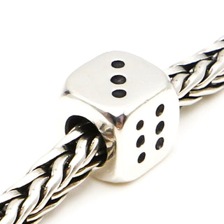 TROLLBEADS Dice Bead Sterling Silver Charm