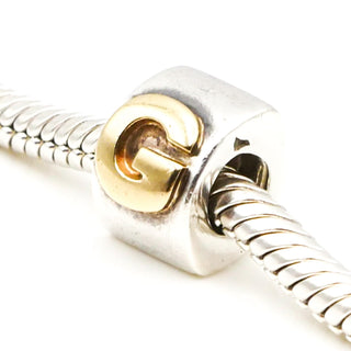 CHAMILIA 10K Gold Letter G Sterling Silver Charm