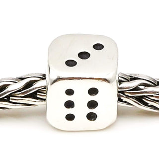 TROLLBEADS Dice Bead Sterling Silver Charm