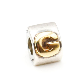 CHAMILIA 10K Gold Letter G Sterling Silver Charm