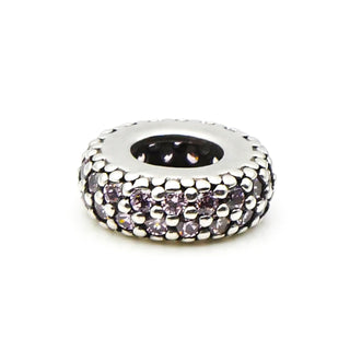 PANDORA Inspiration Within Sterling Silver Spacer With Pink CZ