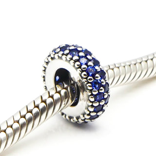 PANDORA Inspiration Within Sterling Silver Spacer With Blue Crystal