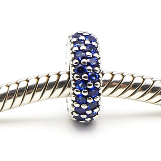 PANDORA Inspiration Within Sterling Silver Spacer With Blue Crystal