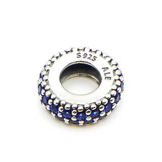 PANDORA Inspiration Within Sterling Silver Spacer With Blue Crystal