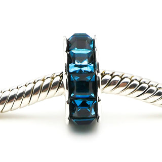 CHAMILIA Spark Blue Swarovski Crystals Sterling Silver Charm