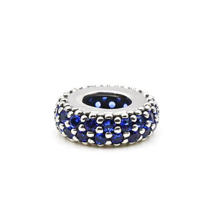 PANDORA Inspiration Within Sterling Silver Spacer With Blue Crystal