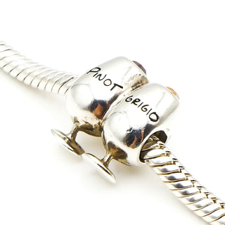 CHAMILIA Sterling Silver Vino Bead Pino Grigio Pino Noir Charm