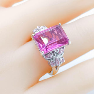 Sterling Silver African Lilac Quartz Butterfly Ring Size 8
