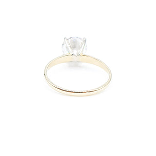 14k Gold Zircon Solitaire Engagement Ring Size 7.5