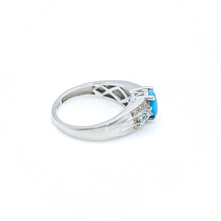 Sterling Silver Sleeping Beauty Turquoise Ring Size 6.75