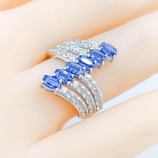 Sterling Silver Topaz Ring Size 7