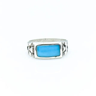 Sterling Silver Turquoise Men's Ring Size 9.5