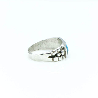 Sterling Silver Turquoise Men's Ring Size 9.5
