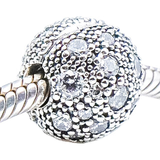 Pandora Cosmic Stars Sterling Silver Clear CZ Clip Charm Retired