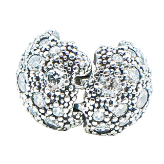 Pandora Cosmic Stars Sterling Silver Clear CZ Clip Charm Retired