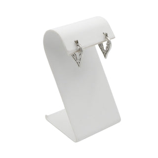 Sterling Silver Heart Hoop Earrings Vine Design 1 Inch