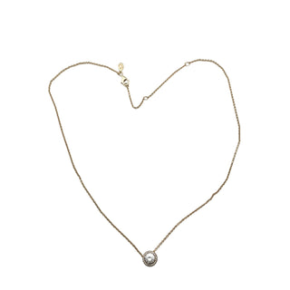 PANDORA Rose Adjustable Length Cable Chain 14K Rose Gold Plated Round Sparkle Halo Necklace