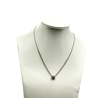 PANDORA Rose Adjustable Length Cable Chain 14K Rose Gold Plated Round Sparkle Halo Necklace