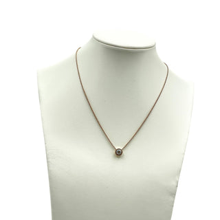 PANDORA Rose Adjustable Length Cable Chain 14K Rose Gold Plated Round Sparkle Halo Necklace