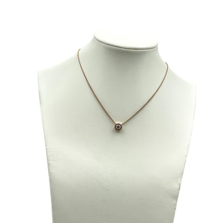 PANDORA Rose Adjustable Length Cable Chain 14K Rose Gold Plated Round Sparkle Halo Necklace