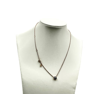PANDORA Rose Adjustable Length Cable Chain 14K Rose Gold Plated Round Sparkle Halo Necklace