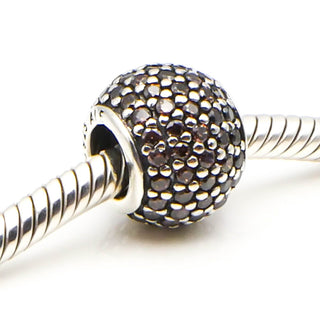 PANDORA Brown Pave Lights Sterling Silver Charm