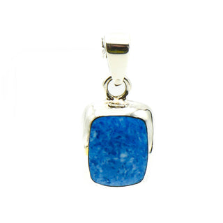 Denim Lapis Lazuli Pendant With 31-Inch Sterling Silver Chain