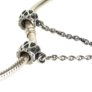 PANDORA Raindrop Sterling Silver Safety Chain Charm