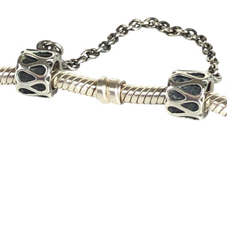 PANDORA Raindrop Sterling Silver Safety Chain Charm