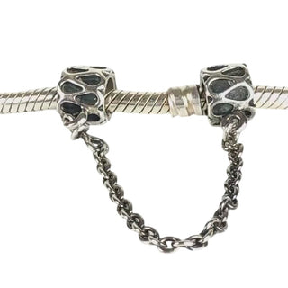 PANDORA Raindrop Sterling Silver Safety Chain Charm