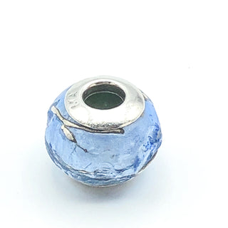Charmed Memories Blue Murano Charm With Sterling Silver Core