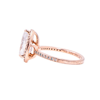 Pandora Rose Radiant Teardrop Clear CZ Halo Ring Size 7