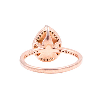 Pandora Rose Radiant Teardrop Clear CZ Halo Ring Size 7