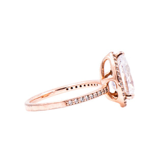 Pandora Rose Radiant Teardrop Clear CZ Halo Ring Size 7