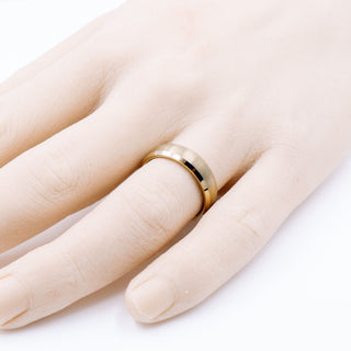 Manly Bands The CEO 14K Yellow Gold Plated Tungsten Wedding Band Size 9