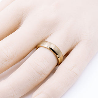 Manly Bands The CEO 14K Yellow Gold Plated Tungsten Wedding Band Size 9