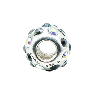 Chamilia Disco Ball Black Swarovski Crystal Sterling Silver Charm Bead