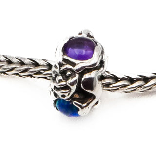 TROLLBEADS RARE Troll With Gems Bead Sterling Silver Charm