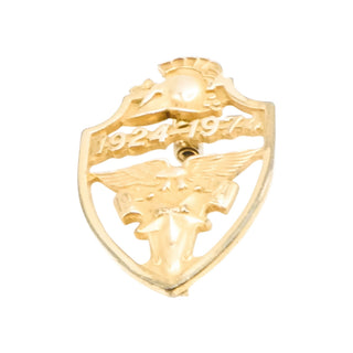 Vintage 50th Anniversary Commemorative West Point Class of 1924 10K GF Lapel Pin