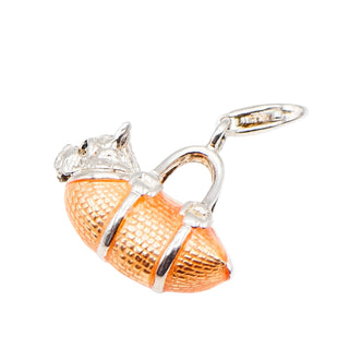 Thomas Sabo Charm Club Sterling Silver Westie Dog In Orange Bag Pendant